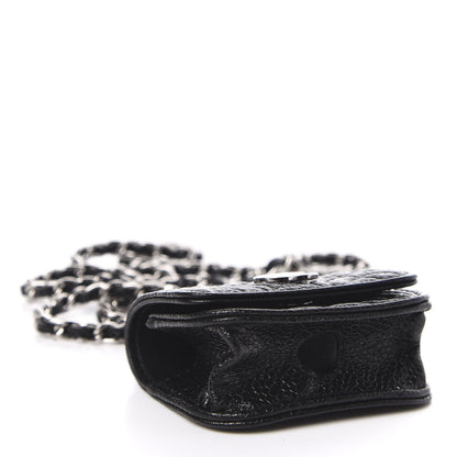 Chanel Caviar Camellia Embossed Airpods Pro Case Black 4 of 9