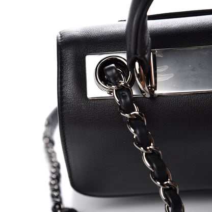Chanel Calfskin Small Trendy CC Dual Handle Flap Bag Black 14 of 14