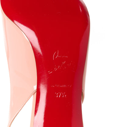 Christian Louboutin Patent Drama Sling 70 Pumps 37.5 Pink Bronze 5 of 8