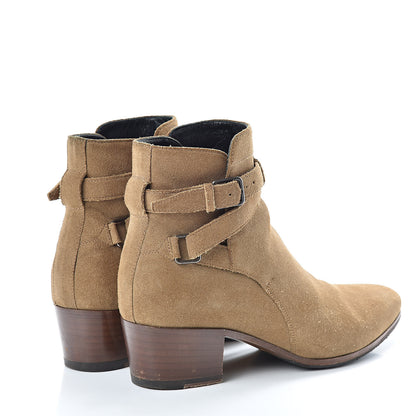 Saint Laurent Suede Womens Blake Ankle Boots 35 New Sigaro 4 of 17