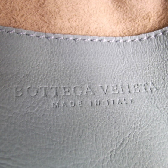 Leather Fold Over Clutch Bag Seafoam