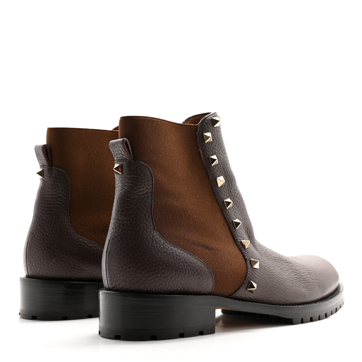 Valentino Garavani Calfskin Rockstud Beatle Chelsea 20mm Ankle Boots 40 Fondant 4 of 11