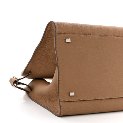 The Row Matte Grained Calfskin Soft Margaux 15 Sandpit 8 of 10