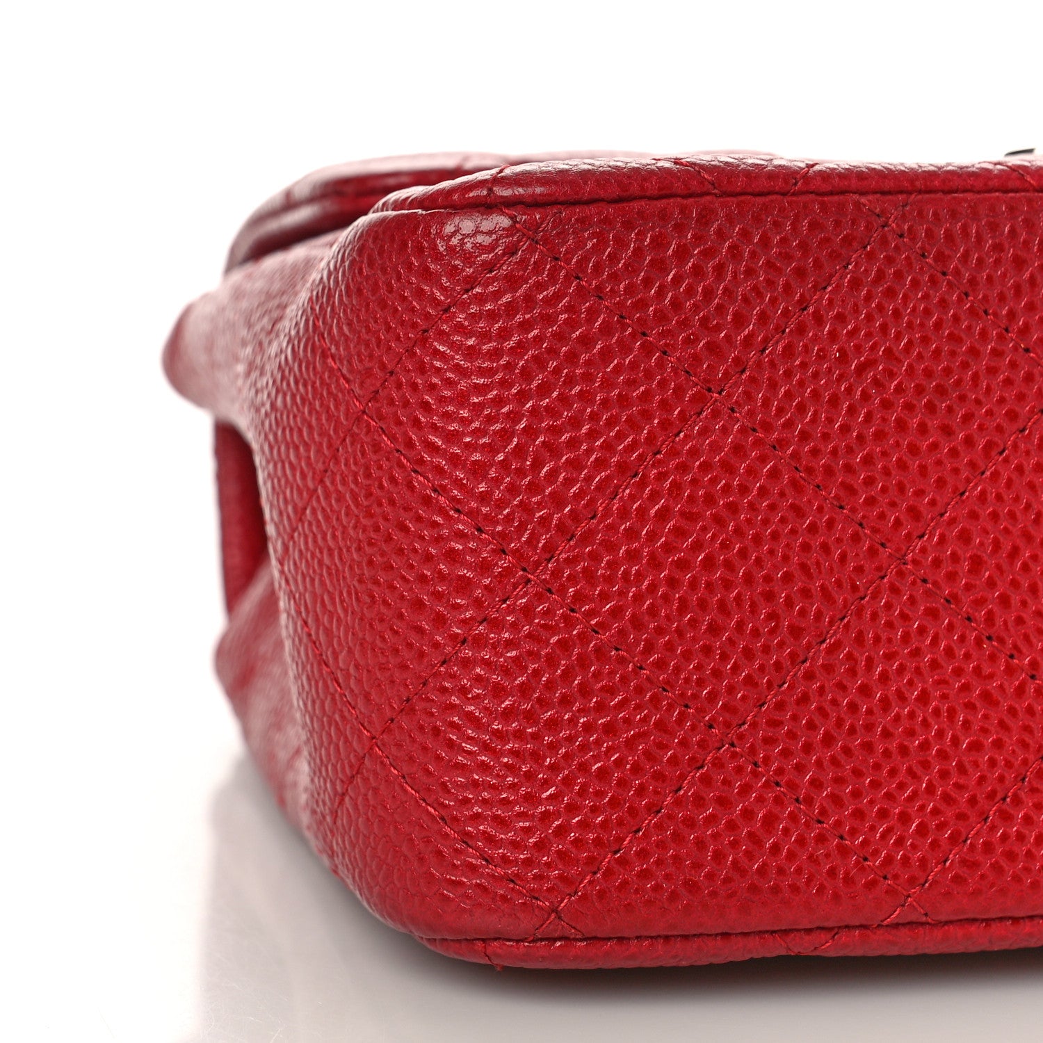 Chanel Caviar Quilted Mini Square Flap Red 8 of 10