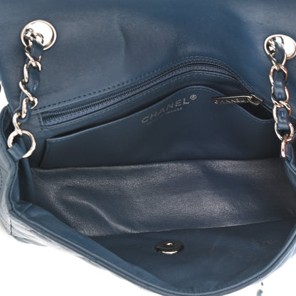 Chanel Lambskin Quilted Mini Rectangular Flap Blue 4 of 10