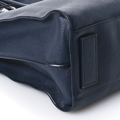 Saint Laurent Grained Calfskin Sac De Jour Souple North South Tote Navy 9 of 11