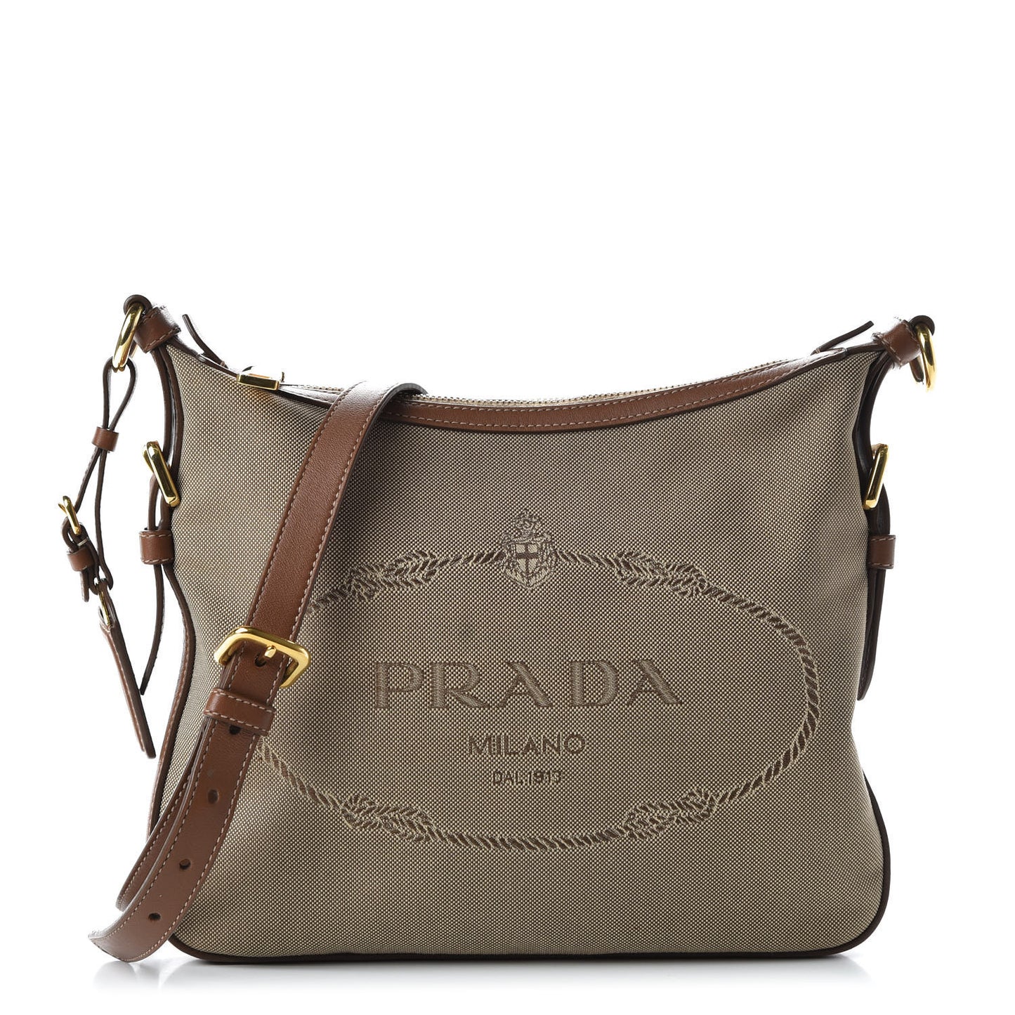 Jacquard Logo Small Messenger Corda Brandy