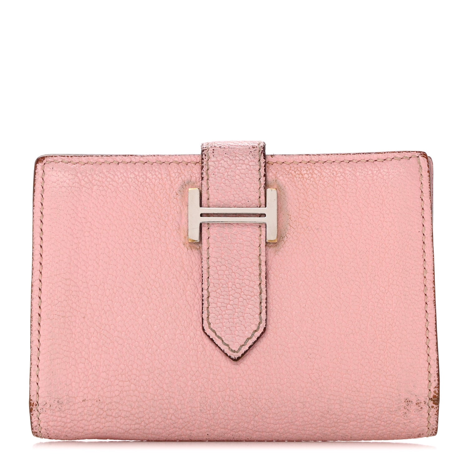 Hermes Chevre Mysore Bearn Card Holder Wallet Rose Sakura 1 of 15