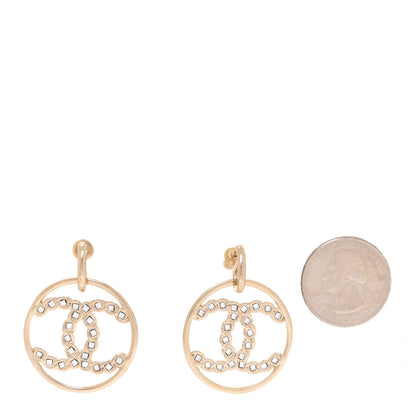 Chanel Baguette Crystal High Society CC Drop Earrings Gold 2 of 5