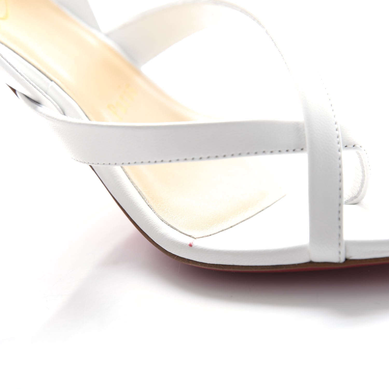 Christian Louboutin Kid Taralita 85 Thong Sandals 35.5 White 10 of 11
