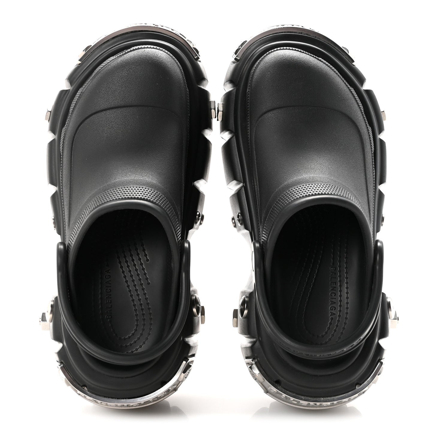 X CROCS Rubber Hardcroc Platform Sandals 39 Black