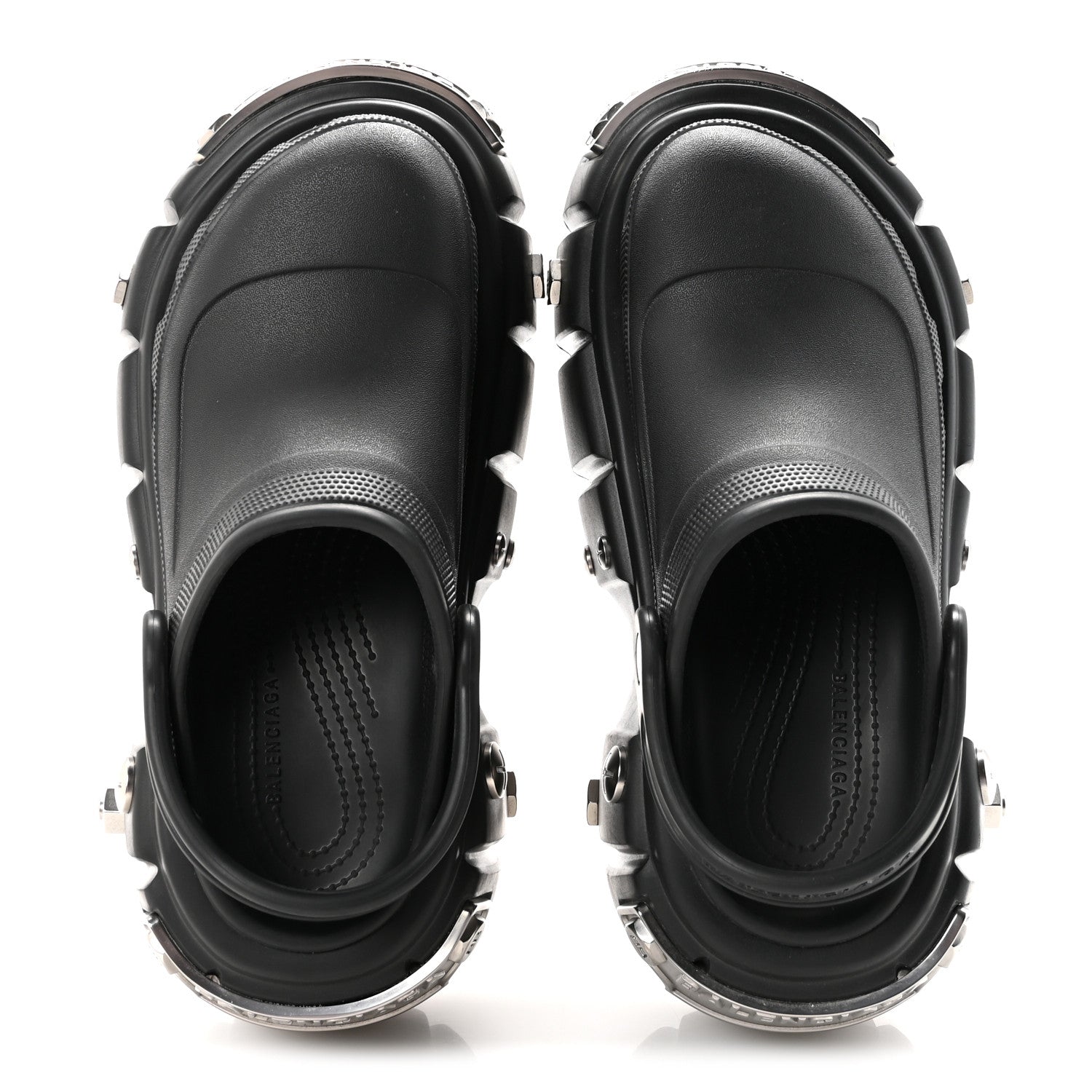 Balenciaga X CROCS Rubber Hardcroc Platform Sandals 39 Black 2 of 8