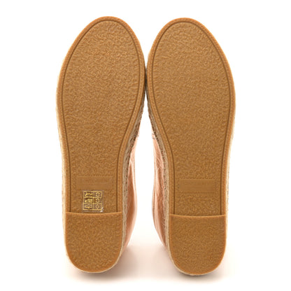 Saint Laurent Metallic Lambskin Monogram Espadrilles 35 Blush 6 of 10