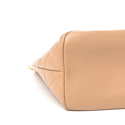 Chanel Caviar Quilted Medallion Tote Beige 7 of 10