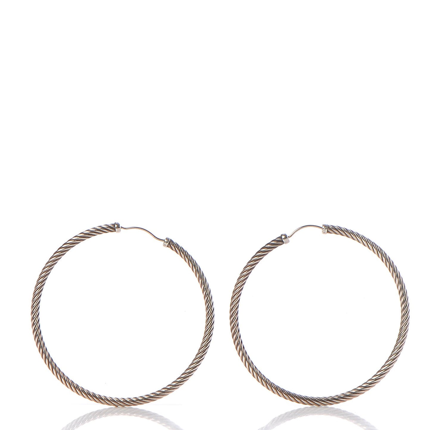 Sterling Silver 54mm Cable Classics Hoop Earrings