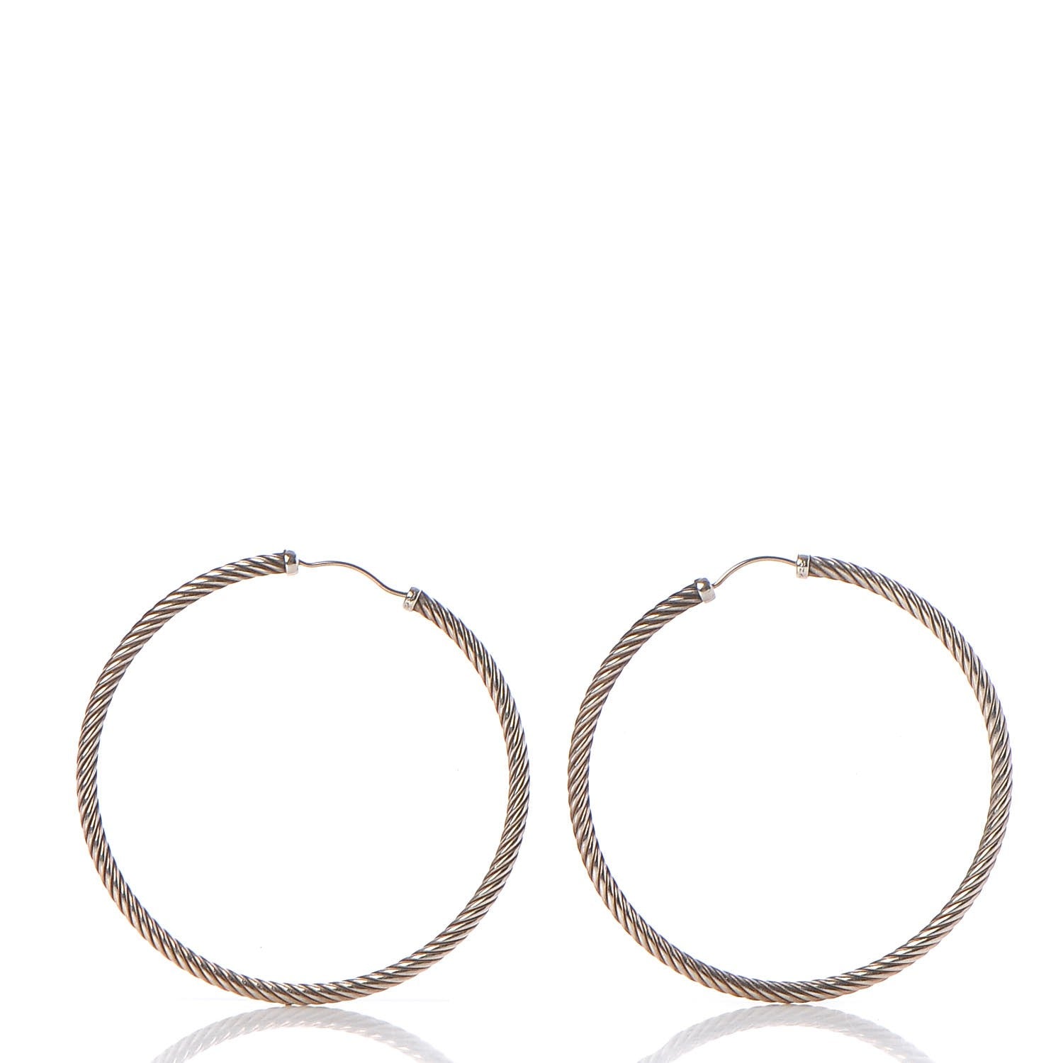 David Yurman Sterling Silver 54mm Cable Classics Hoop Earrings 3 of 6