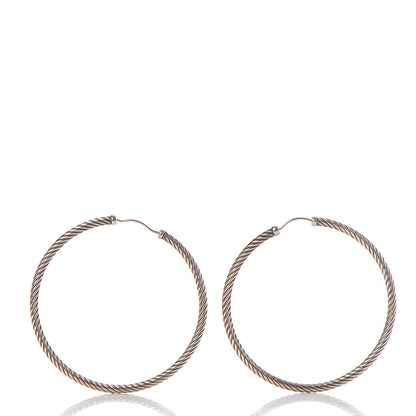 David Yurman Sterling Silver 54mm Cable Classics Hoop Earrings 3 of 6