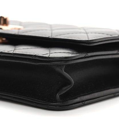 Chanel Lambskin Quilted Trendy CC Wallet On Chain WOC Black 11 of 12