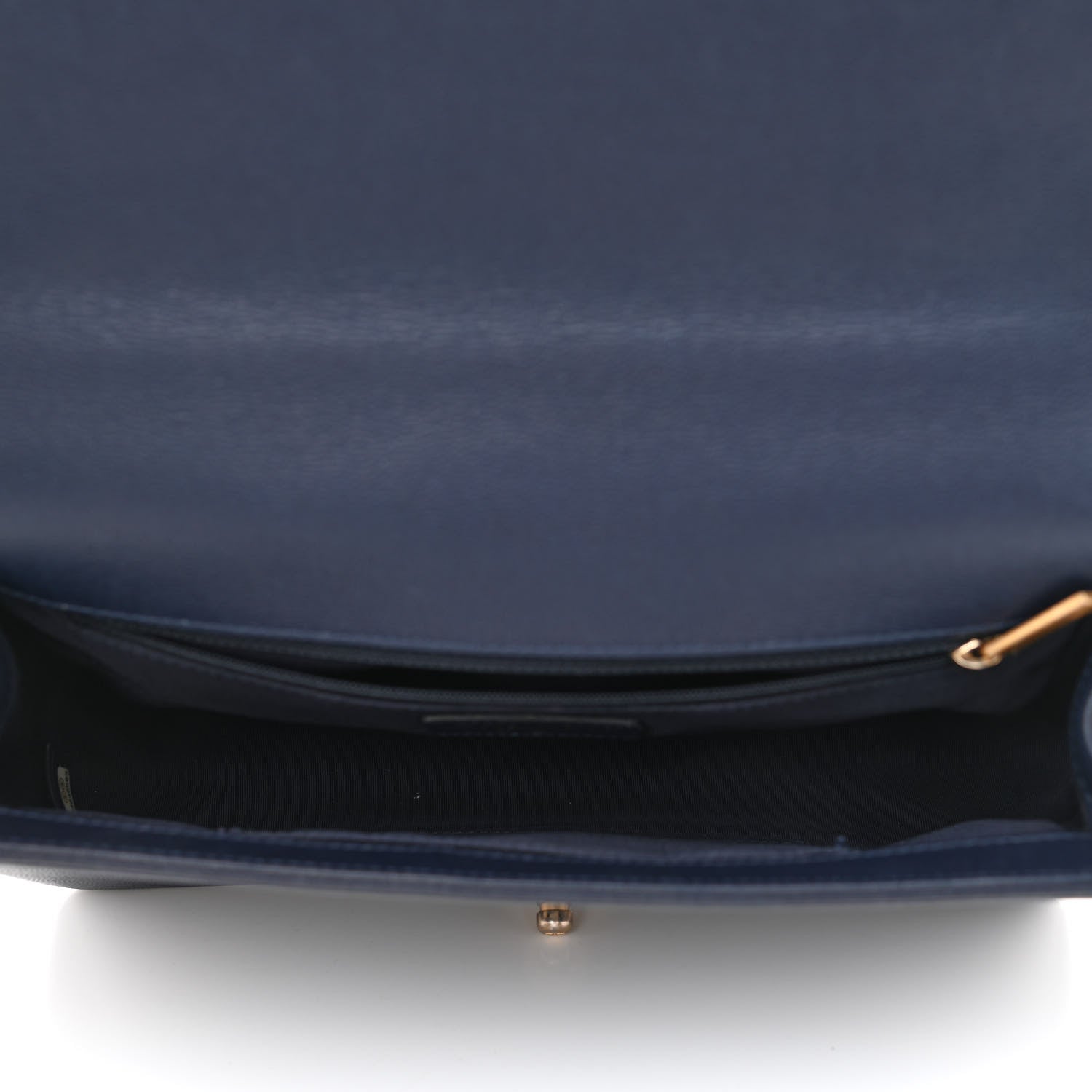 Chanel Caviar Quilted New Medium Boy Flap Dark Navy Blue 5 of 11