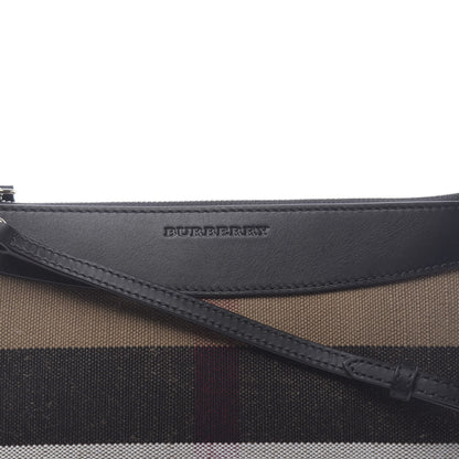 Burberry Mega Check Peyton Crossbody Clutch Bag Black 9 of 9