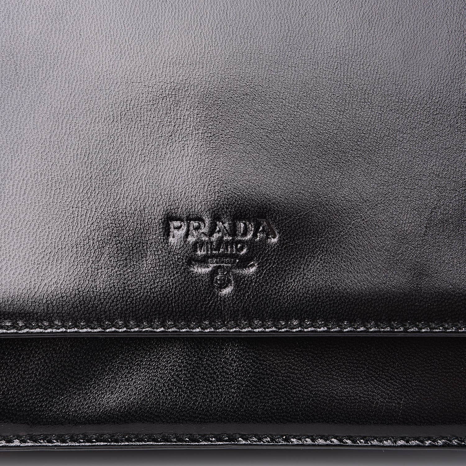 Prada Goatskin Swing Chain Shoulder Bag Black 9 of 12