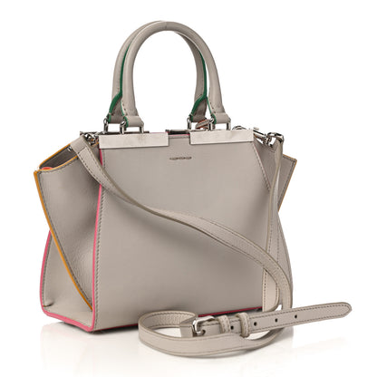 Fendi Vitello Dolce Mini 3Jours Tote Grigio Polvere 2 of 10