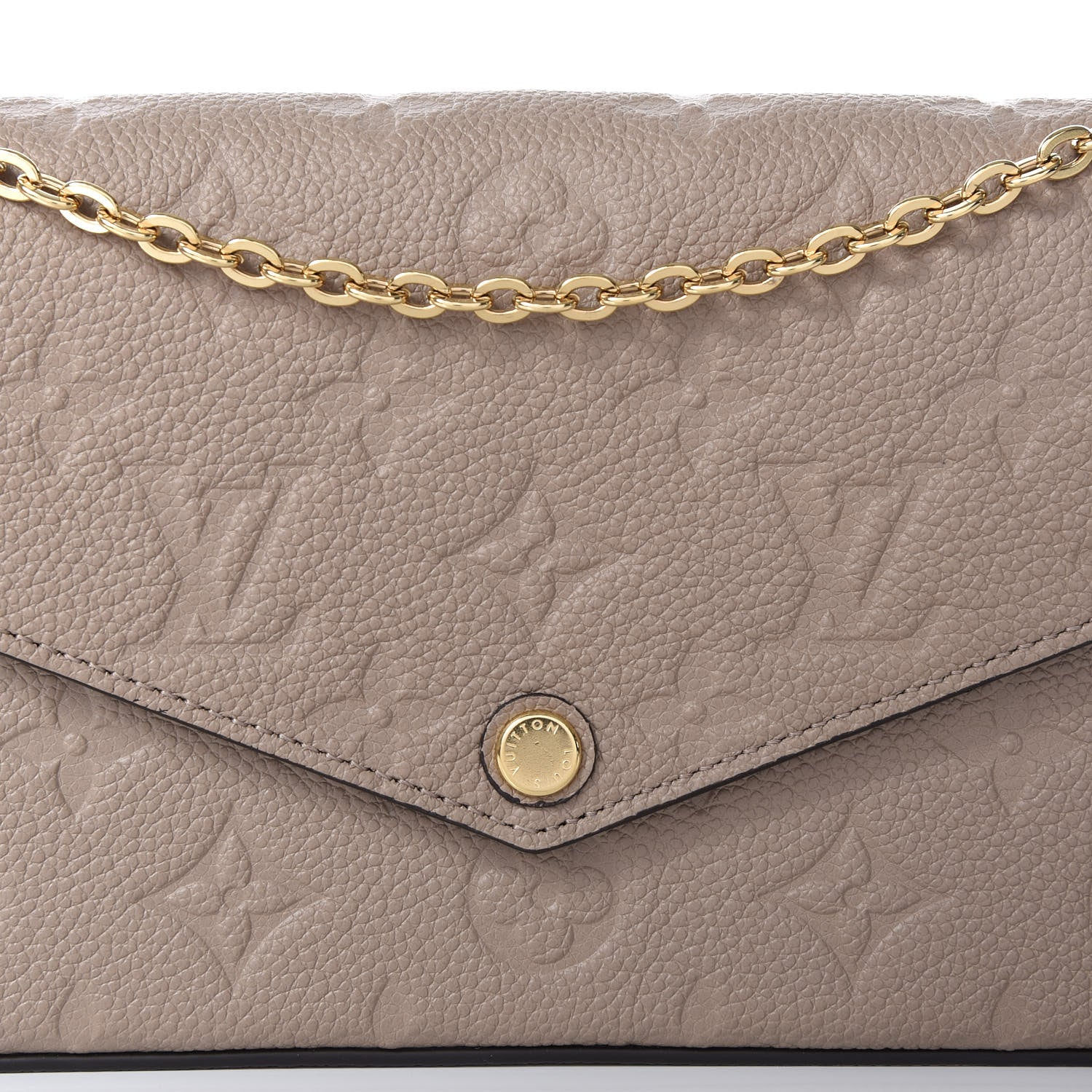 Louis Vuitton Empreinte Pochette Felicie Chain Wallet Tourterelle 2 of 11