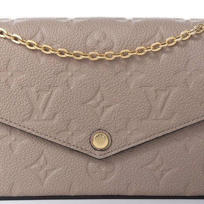 Louis Vuitton Empreinte Pochette Felicie Chain Wallet Tourterelle 2 of 11