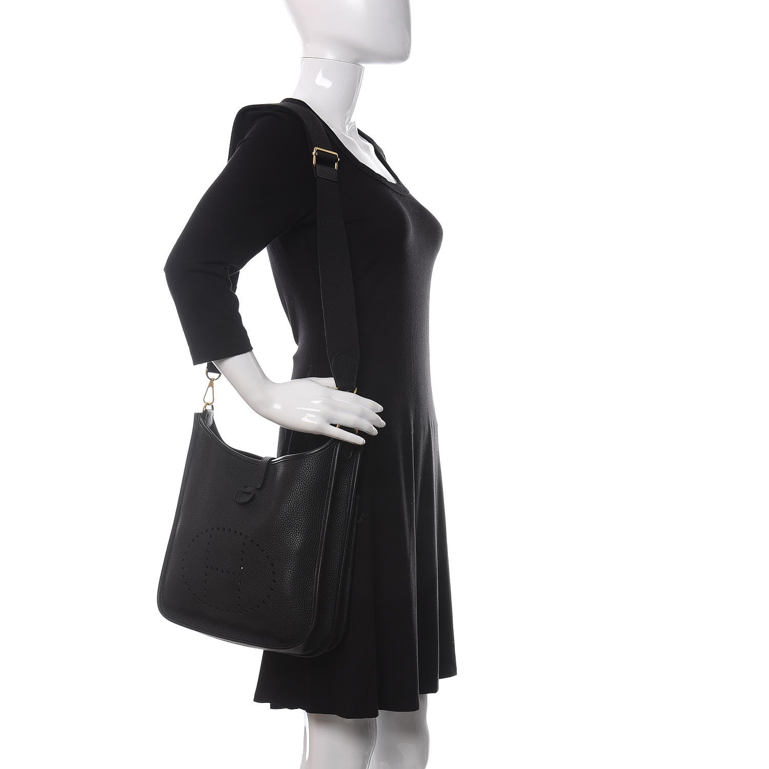 Hermes Taurillon Clemence Evelyne III PM Black 2 of 10