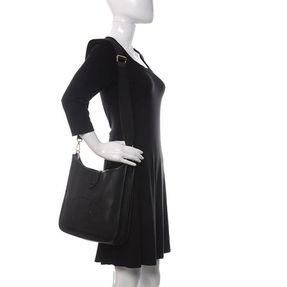 Hermes Taurillon Clemence Evelyne III PM Black 2 of 10