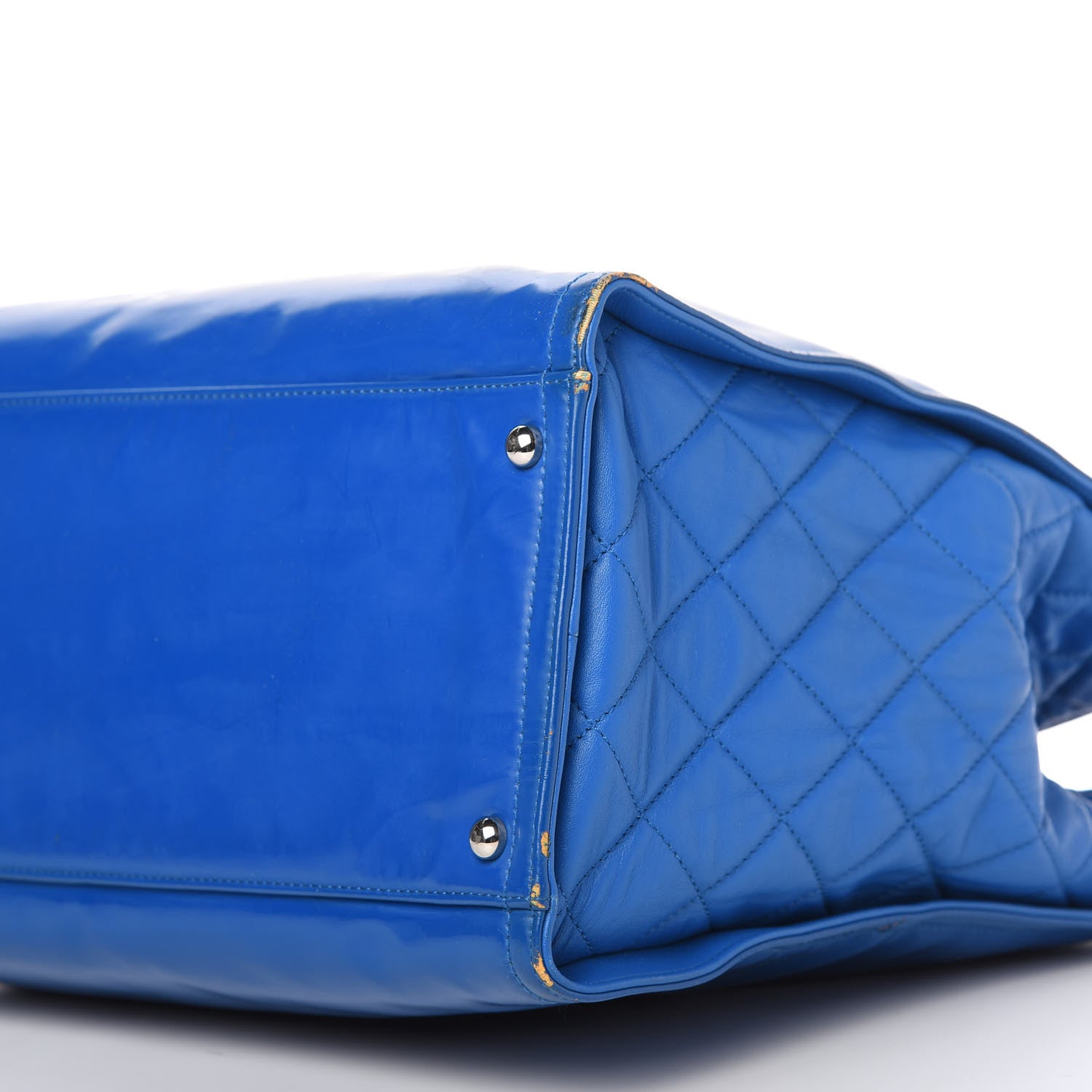 Chanel Vinyl Lipstick Tote Blue 7 of 15