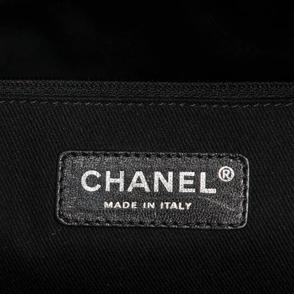 Chanel Woven Straw Tote Black 6 of 7