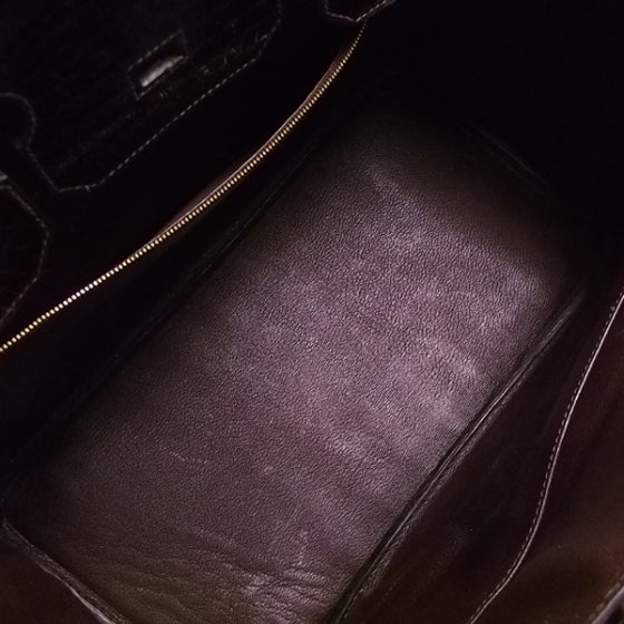 Hermes Crocodile BIRKIN 35 Burgundy 7 of 13