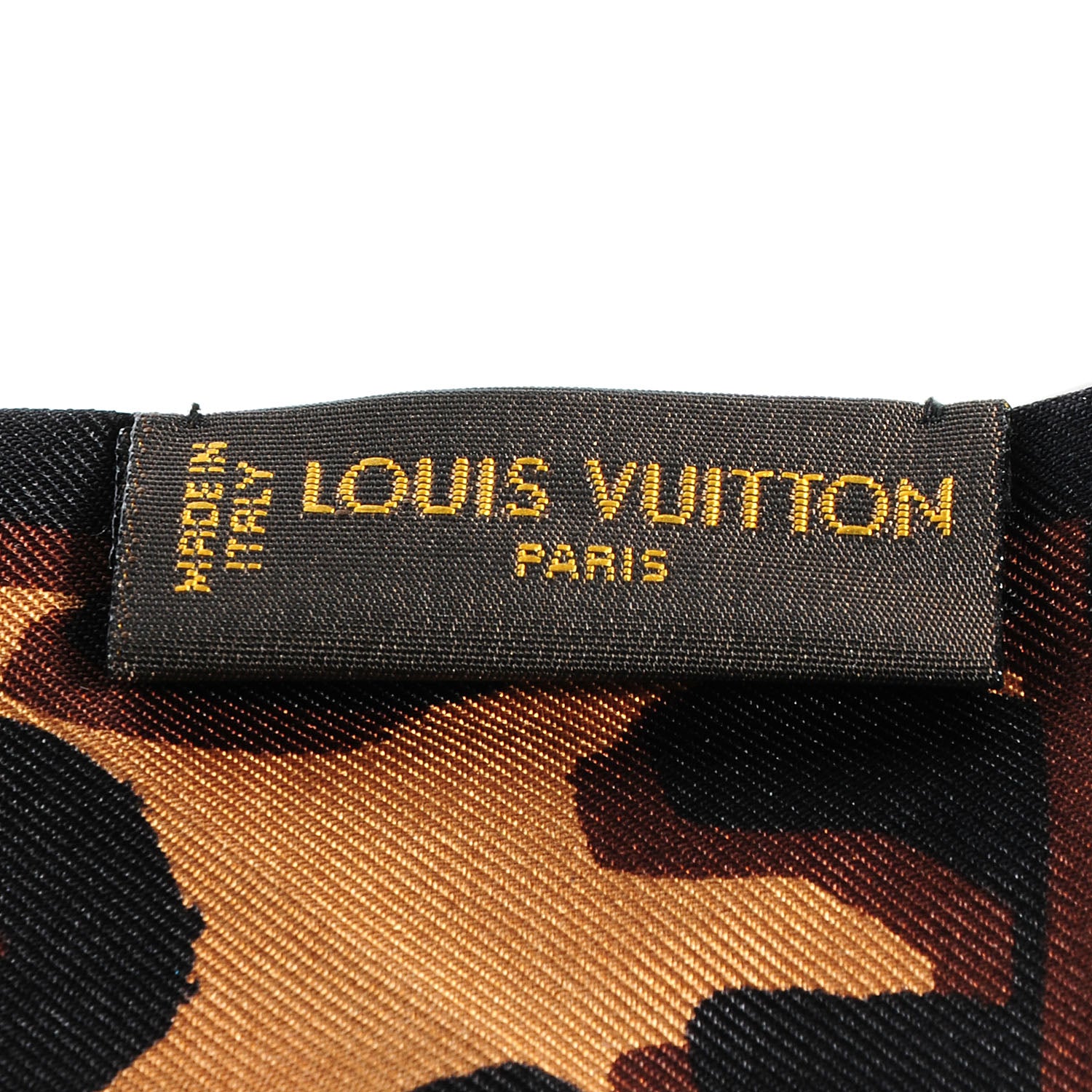 Louis Vuitton Silk Leopard Bandeau Scarf Marron 4 of 5