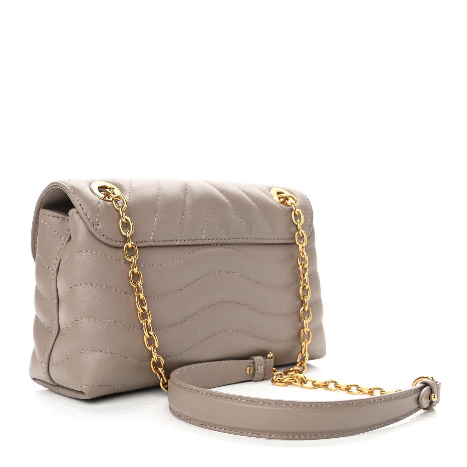 Louis Vuitton Calfskin LV New Wave Chain Bag Taupe 3 of 10