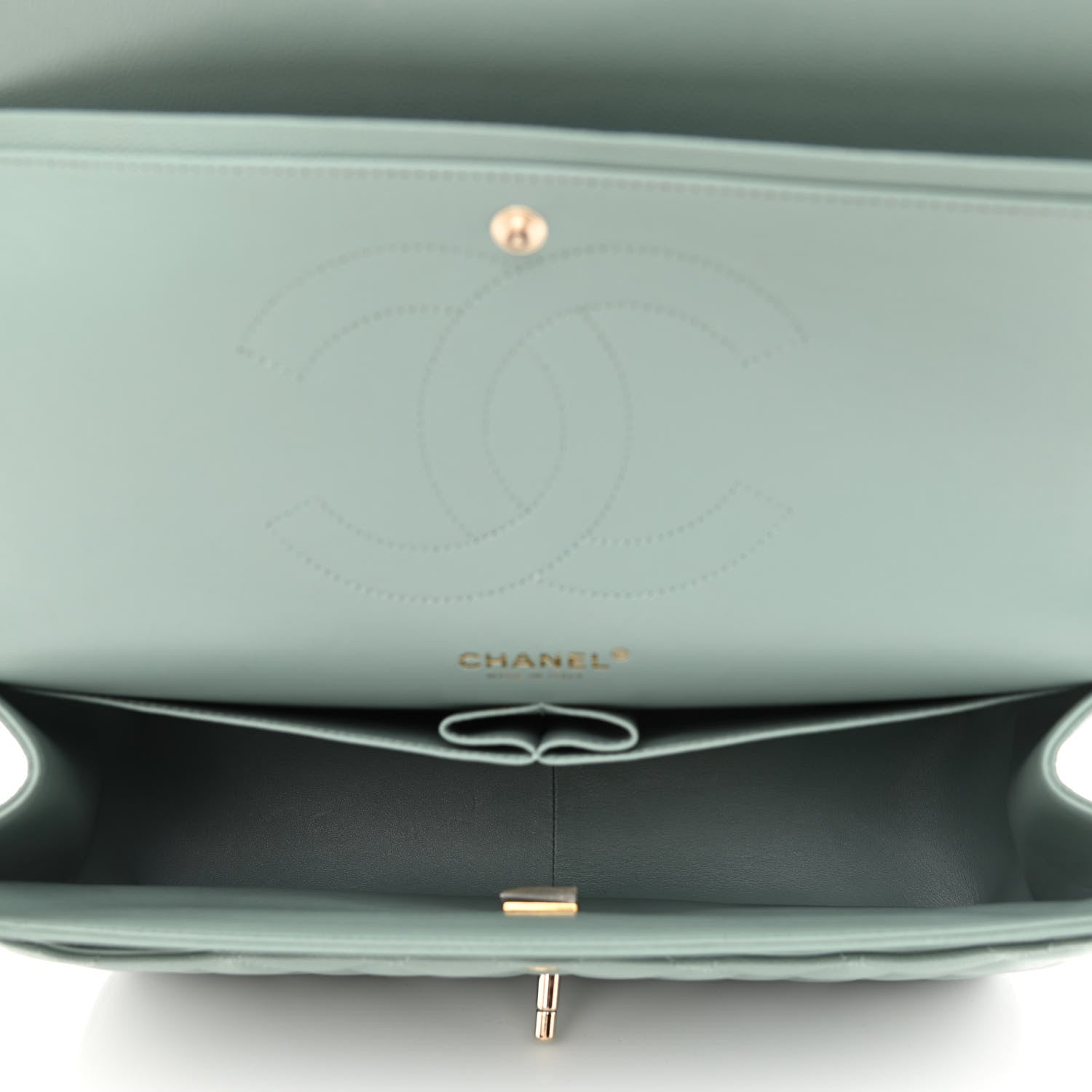 Chanel Caviar Quilted Jumbo Double Flap Light Blue 4 of 11