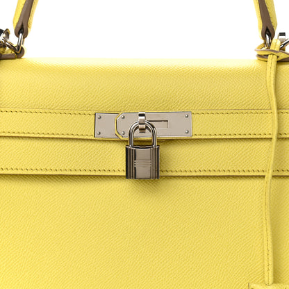 Hermes Epsom Kelly Sellier 35 Lime 9 of 16