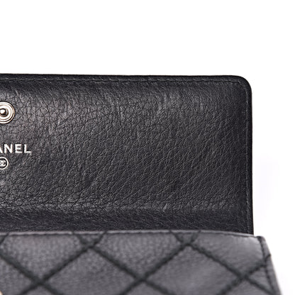 Chanel Calfskin Stitched Fancy CC Long Double Wallet Back 10 of 16