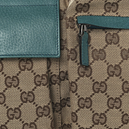 Gucci GG Monogram Web Double Pocket Belt Bag Turquoise 10 of 12