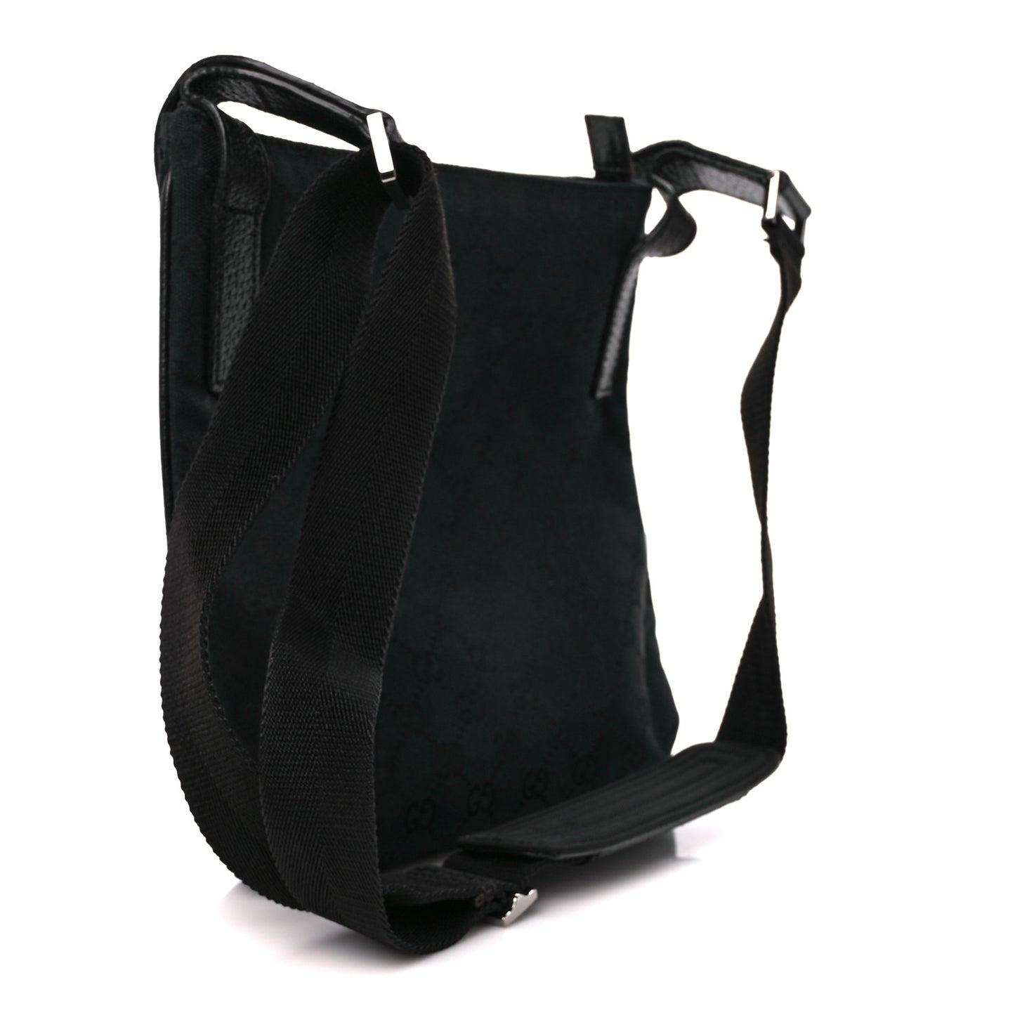 Monogram Flat Messenger Bag Black
