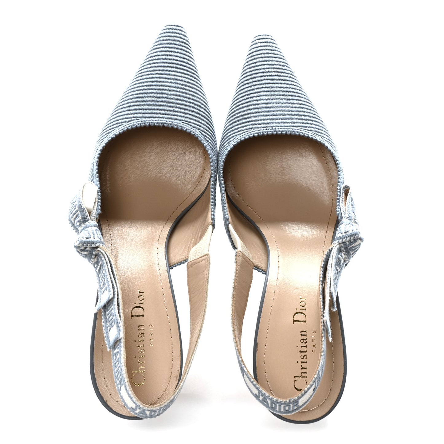 Technical Canvas Ribbon J Adior Slingback 65mm Pumps 41 Bleu Pastel