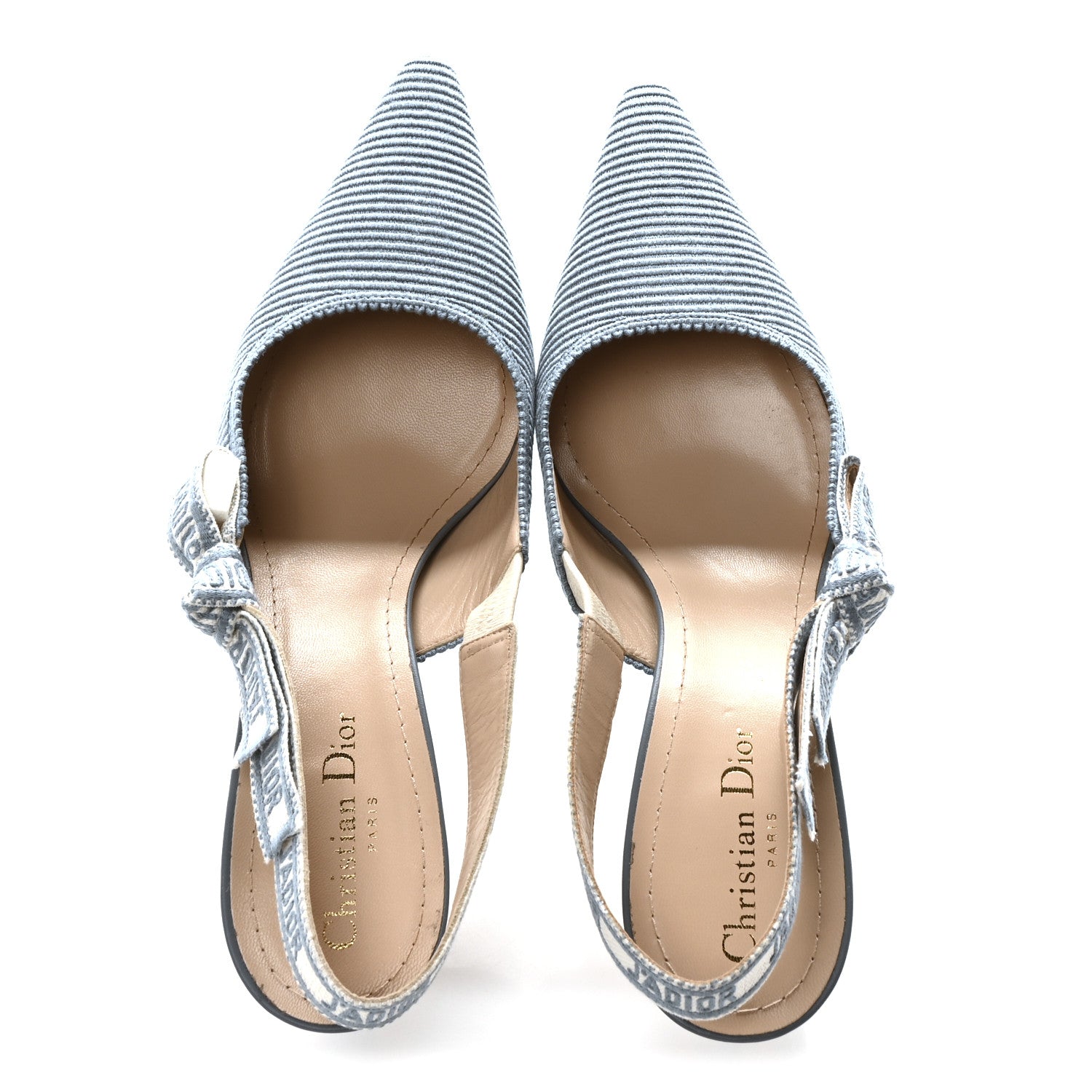 Christian Dior Technical Canvas Ribbon J Adior Slingback 65mm Pumps 41 Bleu Pastel 2 of 10