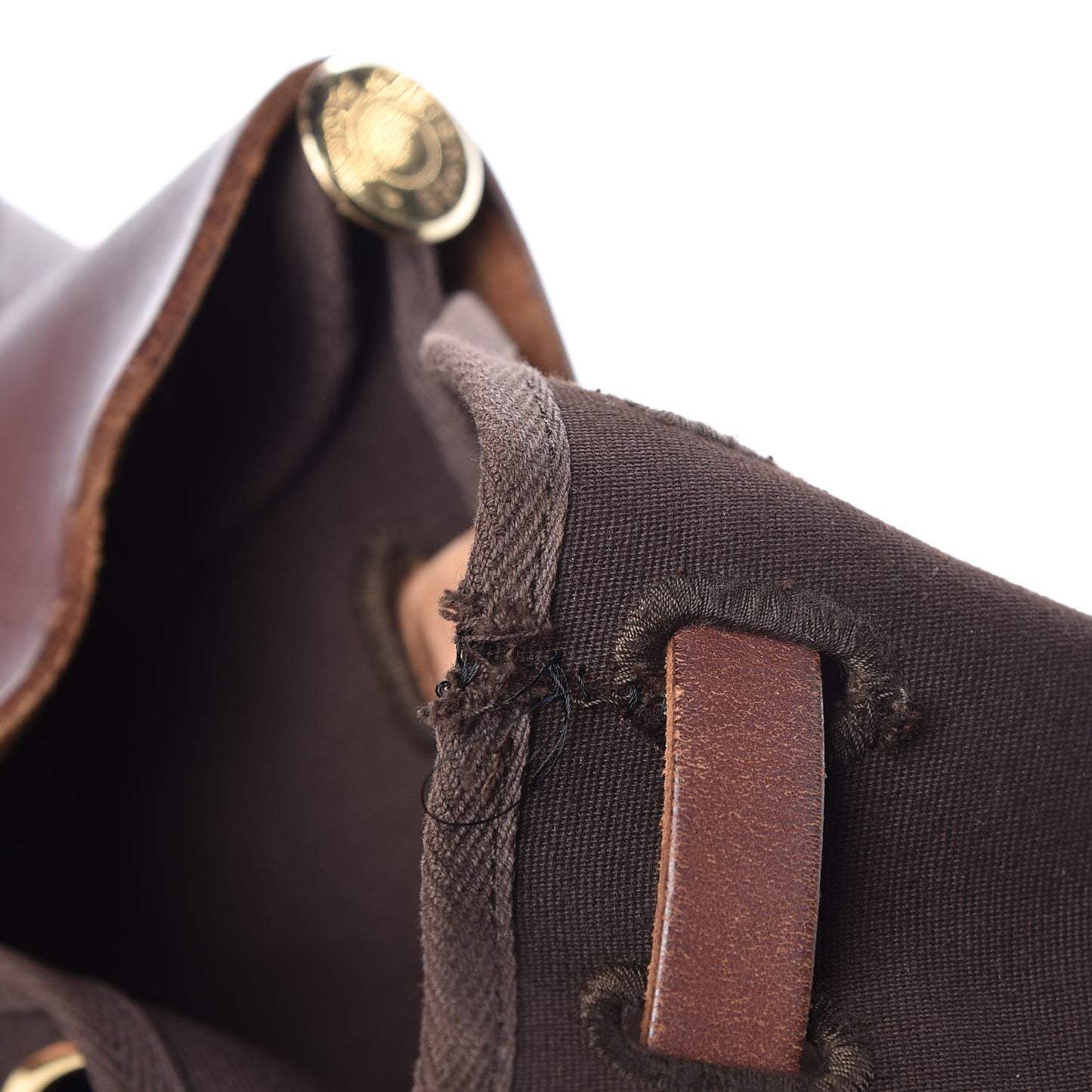 Toile Vache Calfskin Herbag 30 PM Backpack Havane
