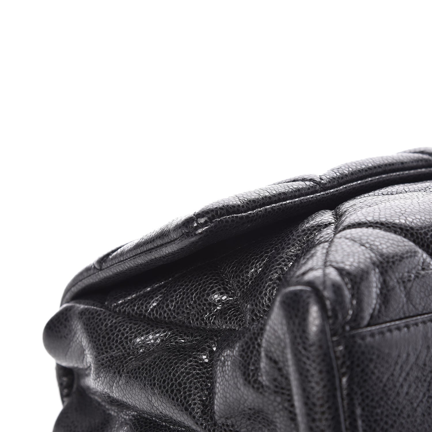 Chanel Glazed Caviar Medium Nature Flap Bag Black 13 of 16