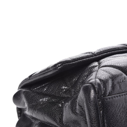 Chanel Glazed Caviar Medium Nature Flap Bag Black 13 of 16
