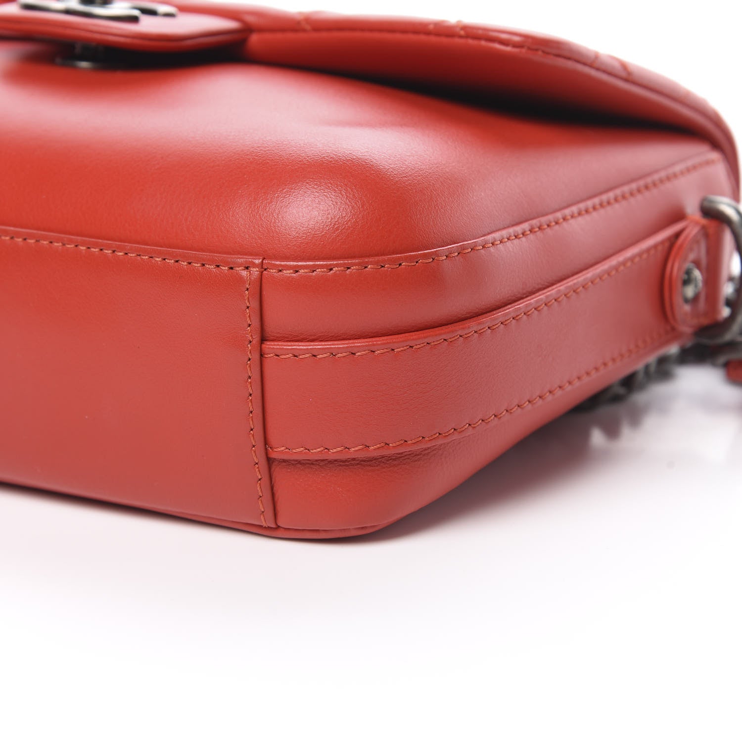Chanel Calfskin Quilted Medium Rock My Shoulder Flap Red 9 of 10