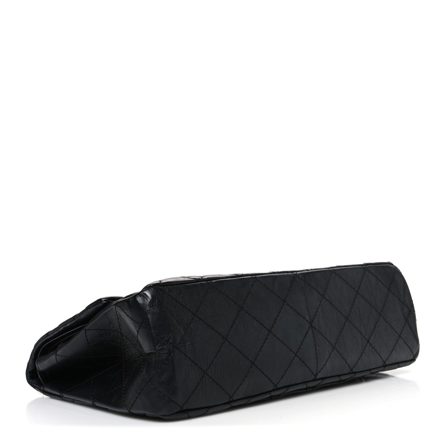 Aged Calfskin Quilted 2.55 Reissue 227 Flap Black