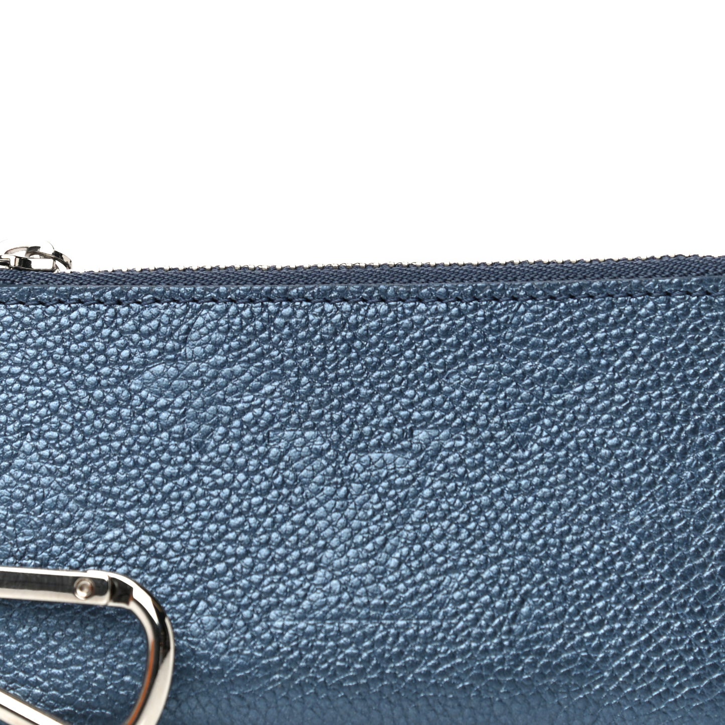Metallic Empreinte Monogram Giant Key Pouch Navy Nacre