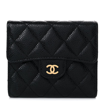 Chanel Caviar Quilted Compact Flap Wallet Black 1 of 10