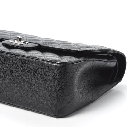 Chanel Caviar Quilted Jumbo Double Flap Black 6 of 9